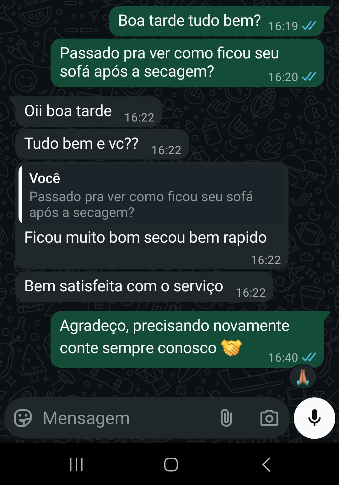 Avaliação de cliente 3